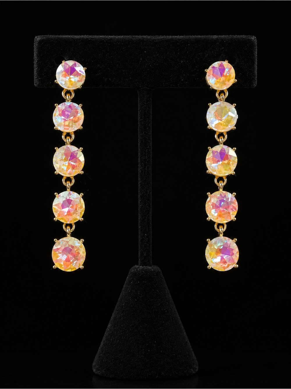 Gold-Tone Aurora Swarovski Crystal Drop Earrings